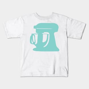 In The Kitchen — Turquoise Kids T-Shirt